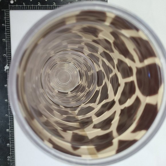 Tervis Tumbler 24 OZ Giraffe Print Pattern With Brown Lid Made in USA Hot Cold - Picture 7 of 8